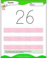 okul öncesi 1 sayısı çizgi çalışması